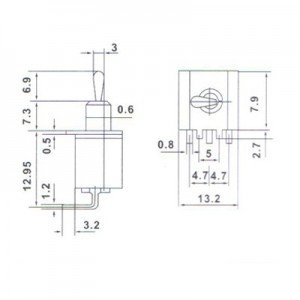 Chave Alavanca MTS202-C3 Para Placa Chave Alavanca MTS202-C3 Para Placa