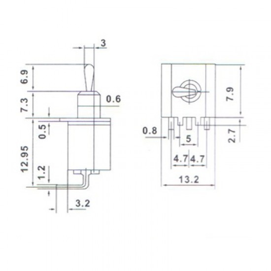 Chave Alavanca MTS202-C3 Para Placa Chave Alavanca MTS202-C3 Para Placa