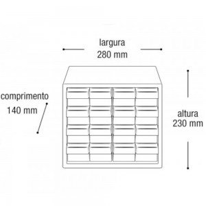 Organizador 7000 Plástico 16 Gavetas 23 X 28 x 14 cm Organizador 7000 Plástico 16 Gavetas 23 X 28 x 14 cm