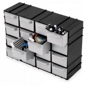 Organizador 7001 Plástico 16 Gavetas 15,5 x 22 x 8 cm