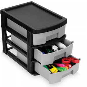 Organizador 7030 Plástico 3 Gavetas 22,4 X 18,3 x 28 cm