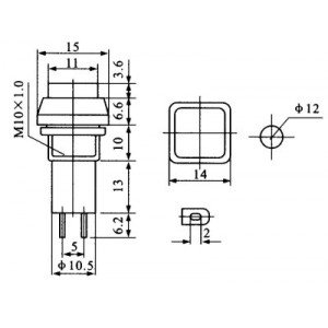 Chave PBS-12B Vermelha Sem Trava (Tipo Push Button) Chave PBS-12B Vermelha Sem Trava (Tipo Push Button)