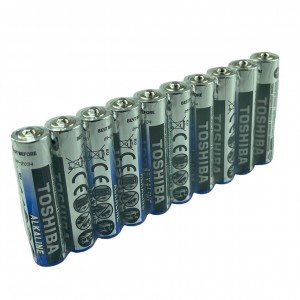 Pilha Alcalina AAA 1,5V Toshiba LR03G - Kit Com 10 peças
