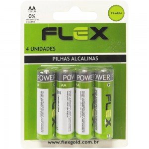 Pilha Palito AAA Alcalina 1,5V LR03 Cartela com 4 pilhas Pilha Palito AAA Alcalina 1,5V LR03 Cartela com 4 pilhas