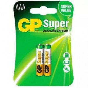 2 Pilhas Palito AAA 1,5V Alkalinas GP Modelo LR03 2 Pilhas Palito AAA 1,5V Alkalinas GP Modelo LR03