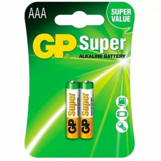 2 Pilhas Palito AAA 1,5V Alkalinas GP Modelo LR03 2 Pilhas Palito AAA 1,5V Alkalinas GP Modelo LR03