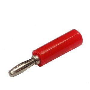 Pino Banana Plástico Prateado LS-5016 Vermelho