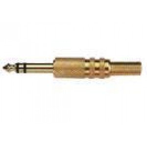 Plug P10 Estereo Dourado Plug P10 Estereo Dourado