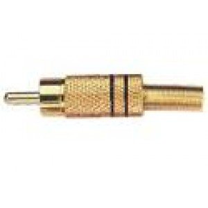 Plug RCA Dourado Preto Plug RCA Dourado Preto