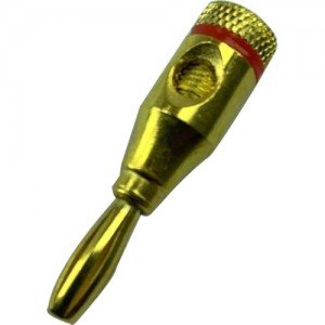 Pino Banana Metálico Dourado LS-5009 Vermelho