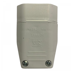 Plug de Tomada Fêmea 2P (2 Pinos) 10A Universal Branco Plug de Tomada Fêmea 2P (2 Pinos) 10A Universal Branco