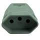 Plug de Tomada Fêmea 2P+T (3 Pinos) 10A Universal Cinza Plug de Tomada Fêmea 2P+T (3 Pinos) 10A Universal Cinza