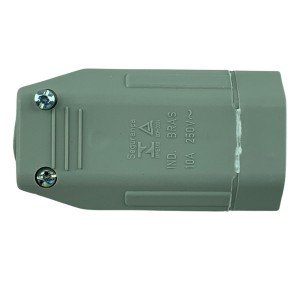 Plug de Tomada Fêmea 2P+T (3 Pinos) 10A Universal Cinza Plug de Tomada Fêmea 2P+T (3 Pinos) 10A Universal Cinza