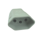Plug de Tomada Fêmea 2P+T (3 Pinos) 20A Universal Cinza Plug de Tomada Fêmea 2P+T (3 Pinos) 20A Universal Cinza