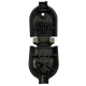 Plug de Tomada Macho 2P (2 Pinos) 10A Universal Preto