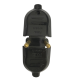 Plug de Tomada Macho 2P (2 Pinos) 10A Universal Preto