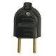 Plug de Tomada Macho 2P (2 Pinos) 10A Universal Preto