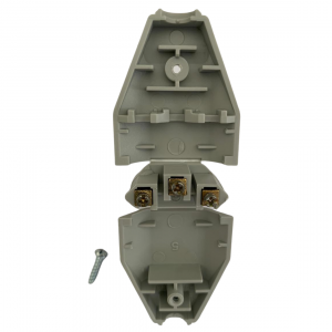 Plug de Tomada Macho 2P+T (3 Pinos) 10A Universal Cinza