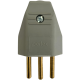 Plug de Tomada Macho 2P+T (3 Pinos) 10A Universal Cinza