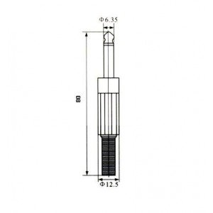 Plug P10 Mono Capa Plastica 6,35mm Plug P10 Mono Capa Plastica 6,35mm