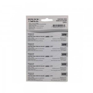 Ponta Para Ferro de Solda Tozz TZPF1 30W Cartela com 5 Peças