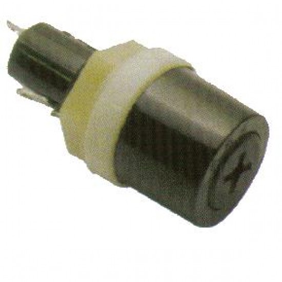 Porta Fusivel MF528 Com Fenda Para Painel 5x20mm 20AG Porta Fusivel MF528 Com Fenda Para Painel 5x20mm 20AG