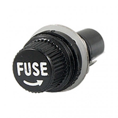 Porta Fusivel Pequeno 5x20mm Preto BLX-1 Para Painel Porta Fusivel Pequeno 5x20mm Preto BLX-1 Para Painel