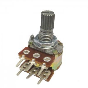 Potenciometro Linear Mini Duplo 1M L15 Potenciometro Linear Mini Duplo 1M L15