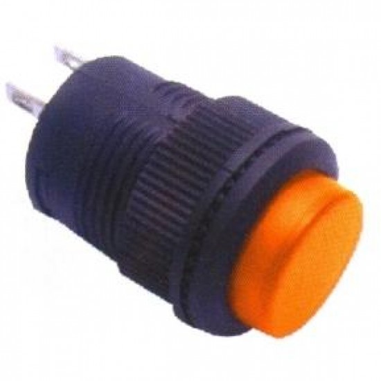 Chave Push Button R16-503A Com Trava Sem Led Amarela 2T Chave Push Button R16-503A Com Trava Sem Led Amarela 2T