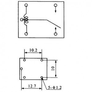 Relê T74 24V 1 Pólo 2 Posições 5 Terminais 125V 20A Relê T74 24V 1 Pólo 2 Posições 5 Terminais 125V 20A