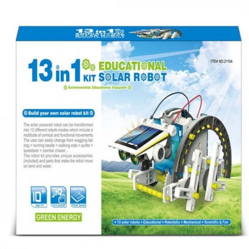 Robô 13 em 1 Energia Solar - Kit Robótica Educacional Robô 13 em 1 Energia Solar - Kit Robótica Educacional