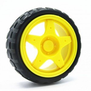 Roda com Pneu 65mm x 26mm Para Robótica Roda com Pneu 65mm x 26mm Para Robótica