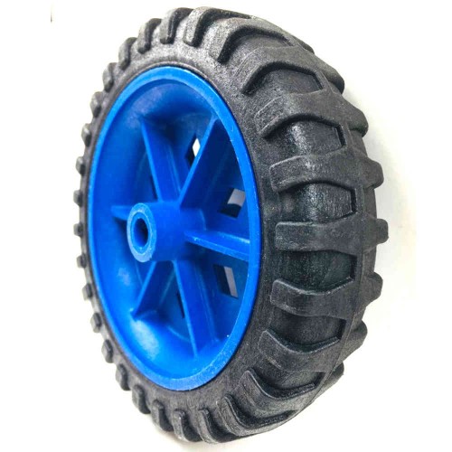 Roda De Plástico 5 Polegadas Sem Rolamento Azul Eixo 5/16 Roda De Plástico 5 Polegadas Sem Rolamento Azul Eixo 5/16