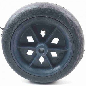 Roda De Plástico 5 Polegadas Sem Rolamento Azul Eixo 5/16
