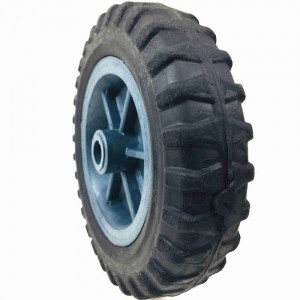 Roda De Plástico 6 Polegadas Sem Rolamento Azul Eixo 1/2