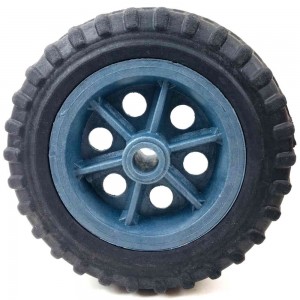 Roda De Plástico 6 Polegadas Sem Rolamento Azul Eixo 1/2 Roda De Plástico 6 Polegadas Sem Rolamento Azul Eixo 1/2