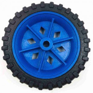 Roda De Plástico 6 Polegadas Sem Rolamento Azul Eixo 5/16 Roda De Plástico 6 Polegadas Sem Rolamento Azul Eixo 5/16
