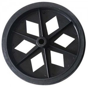 Roda De Plastico Preta Sem Rolamento 152mm X 27mm Roda De Plastico Preta Sem Rolamento 152mm X 27mm