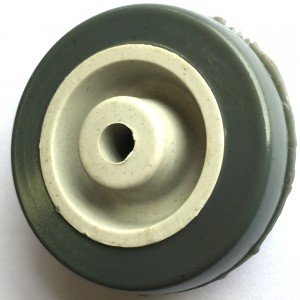 Roda De Plastico Branca 2 Polegadas Sem Rolamento 52mm X 27mm