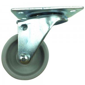 Rodízio Roda Boba Cinza 45Kg Base Giratória 4 Furos Rodízio Roda Boba Cinza 45Kg Base Giratória 4 Furos