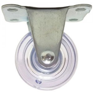 Rodízio Roda Cristal 25Kg Base Fixa 4 Furos Rodízio Roda Cristal 25Kg Base Fixa 4 Furos