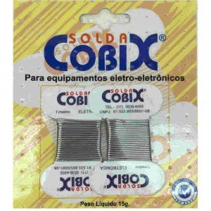 Estanho Para Solda Em Fio 1,2mm 63/37 Cartela 15gr 2m Cobix
