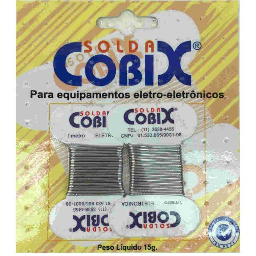 Estanho Para Solda Em Fio 1,2mm 63/37 Cartela 19gr 2m Cobix Estanho Para Solda Em Fio 1,2mm 63/37 Cartela 19gr 2m Cobix