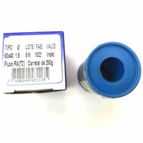 Rolo de Solda Cobix Azul C-250 60x40 250gr Fio 1,5mm Rolo de Solda Cobix Azul C-250 60x40 250gr Fio 1,5mm
