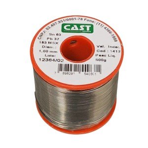 Rolo de Solda CAST Laranja 500g 183 MSX 1,00mm 63/37 Rolo de Solda CAST Laranja 500g 183 MSX 1,00mm 63/37