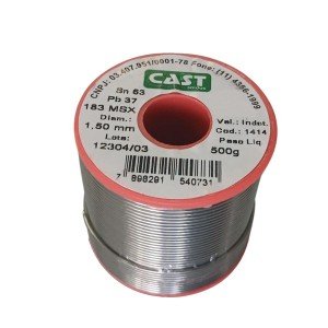 Rolo de Solda CAST Laranja 500g 183 MSX 1,5mm 63/37 Rolo de Solda CAST Laranja 500g 183 MSX 1,5mm 63/37