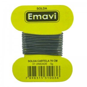 Solda Em Fio chumbo/estanho Cartela 5gr 0,7m Emavi