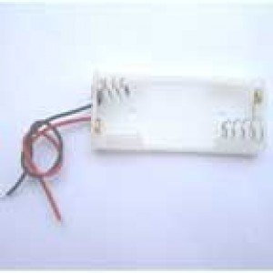 Suporte Para 2 Pilhas Palito AAA Canoa Branco Suporte Para 2 Pilhas Palito AAA Canoa Branco