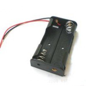 Suporte Para 2 Pilhas Pequenas AA Canoa Preto Suporte Para 2 Pilhas Pequenas AA Canoa Preto
