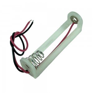 Suporte 1 Pilha Pequena AA Canoa Branco - SP1007